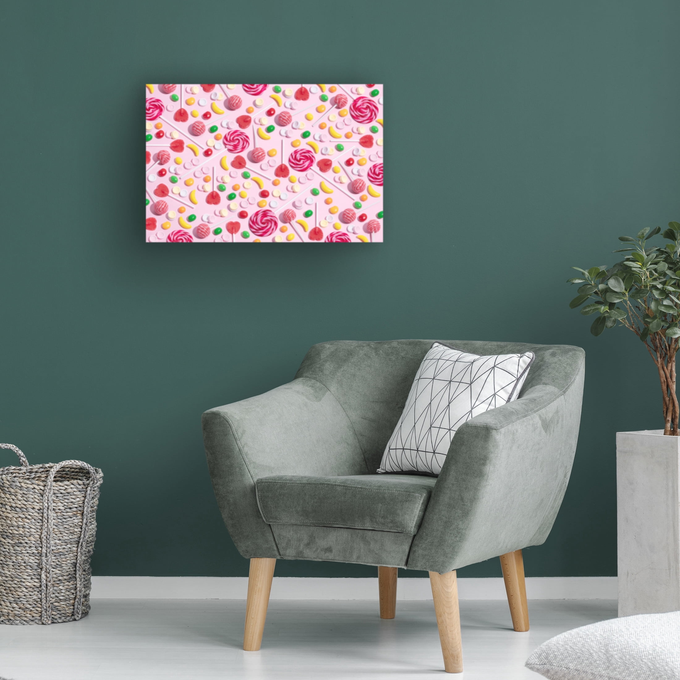 Canvas Wall Art - Julia Ramiro 'Caramelos.1' Wall Art for Living Room, Bedroom, or Office Décor by Trademark Fine Art - 32 x 22 Inches