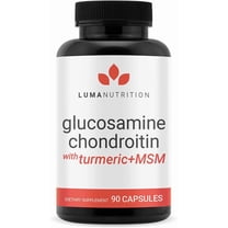 Luma Nutrition Glucosamine Chondroitin MSM - Turmeric, Boswellia - Premium Supplement - for Men and Women - Joint Supplement - 90 Capsules