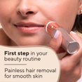 thumbnail image 3 of CHOK Facial Hair Remover for Women  Electric Razor with LED Light  Blue, 3 of 10