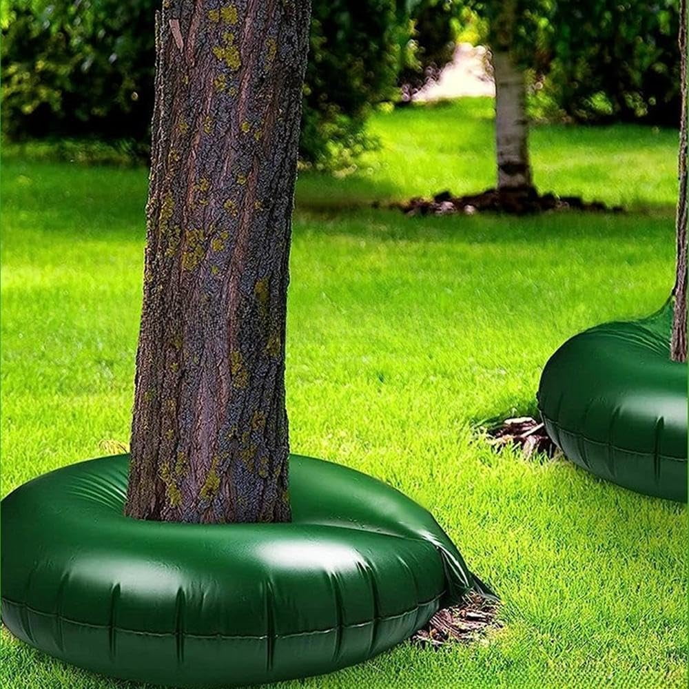 Tree Watering Bag, 2025 New Slow Release Tree Watering Ring, PVC Drip Irrigation Water Pouch Round Watering Bags Automatic Drip System for Planting Gardening Trees and Shrubs