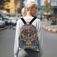 thumbnail image 7 of FORMRS Mini Backpack Purse for Women Quilted Travel Daypack Casual Shoulder Bag, Abstract Eagle, 7 of 7