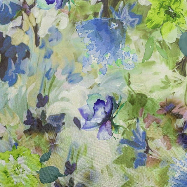 oneOone Viscose Chiffon Light Green Fabric Abstract Floral Sewing Material Print Fabric By The Yard 42 Inch Wide