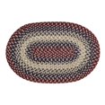 thumbnail image 2 of Better Trends BRWB4266CR Wool Bridge Braided Rug, Cranberry - 42 in., 2 of 5