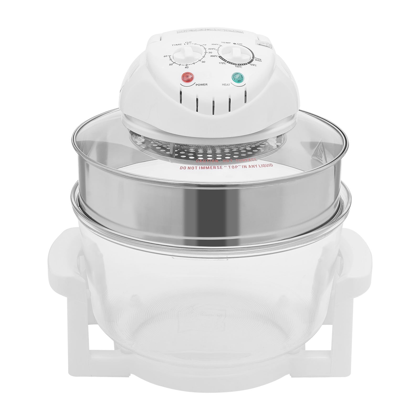 Airy Fryer, Glass Air Fryer, 360° Viewable Airy Fryer with Expansion Ring 17L