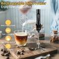thumbnail image 5 of Rechargeable Milk Frother Handheld,3 Speeds Frother Wand With Stand, Coffee Frother for Coffee With 3 Stainless Whisks,Hand Mixer Electric Handheld for Lattes,Cappuccino,Matcha,Egg,Black, 5 of 8