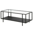 thumbnail image 4 of Evelyn&Zoe Vireo 45" Wide Rectangular Coffee Table with Metal Shelf in Blackened Bronze, 4 of 9