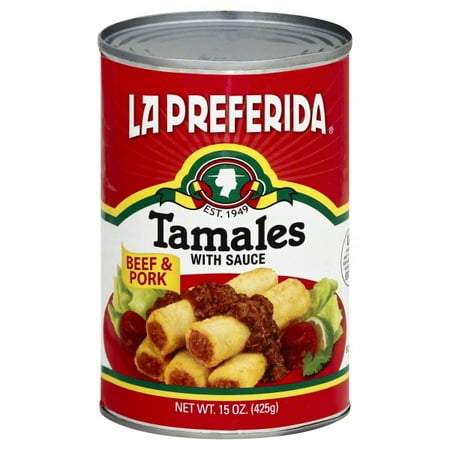 La Preferida Tamales Beef & Pork With Sauce, 15.0