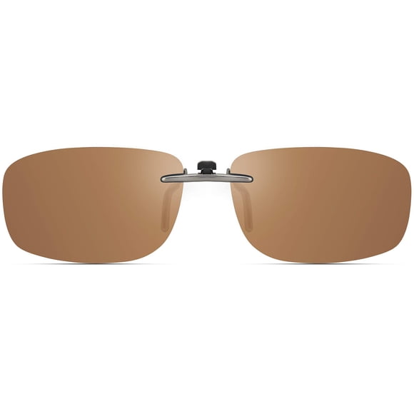 Lentes de Sol Polarizados CAXMAN con Clip Marrón UV 57x36 mm