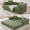 Green, variant on Vanress 79" Convertible Sofa Bed, Folding Sleeper Sofa Couch Bed with Fixed-Shape Frame, Fold Out Sleeper Loveseat, Corduroy Boneless Futon Bed, No Assembly Required for Living Room & Bedroom, Green