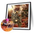 thumbnail image 1 of Cuadros Decorativos Pintura al óleo acrílica por números búho en arte de gato imagen Digital decoración de pared del hogar Tmvgtek embutido en tela, 1 of 9