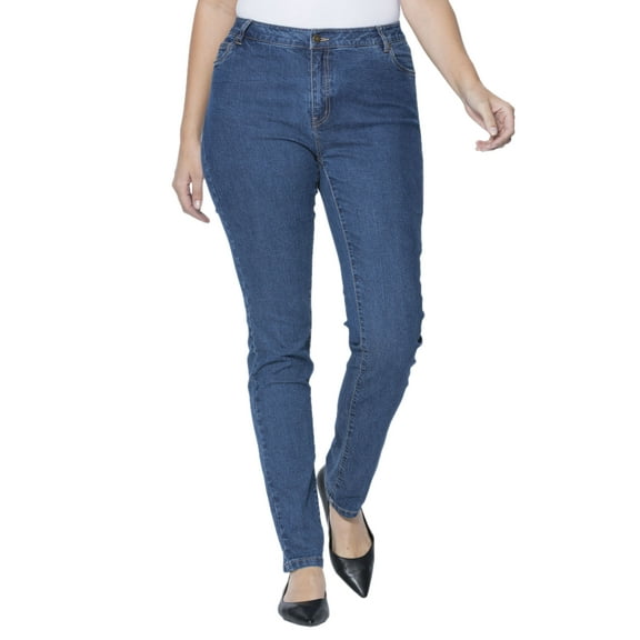 Jessica London Women's Plus Size True Fit Stretch Denim Straight Leg Jean