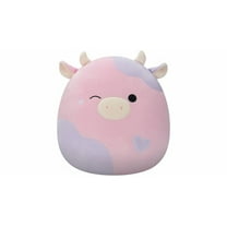 Squishmallows Patty the Cow Plush, 16 Inch, Pink and Purple Valentine's Day Edition