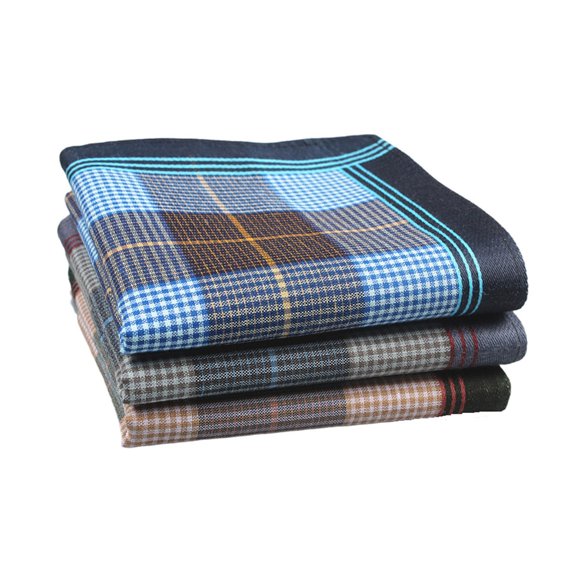 Milue Portable Lattice Pattern Handkerchief Pocket Square 40x40cm Pocket Hankies