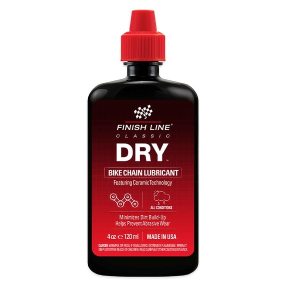 Finish Line Dry Lube with Non-Stick Ceramic Technology for Bicycles, 4 oz, Single Pack