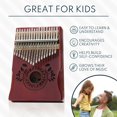 thumbnail image 3 of UNOKKI Mahogany Kalimba (Cherry, Glossy Finish) – Thumb Piano with Hand Rest & 17 Keys – Personal Musical Instrument for Kids & Adults, Beginners to Professionals – Includes Tuning Hammer & More, 3 of 10