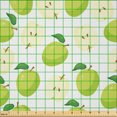 thumbnail image 2 of Ambesonne Fruits Fabric by the Yard Microfiber, Cartoonish Fruit Anatomy, 10 Yards, Brown Yellow Green Cream, 2 of 2