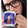 thumbnail image 2 of 3dRose, Halloween Ghost and Pumpkin, 11oz Two-Tone Black Mug, 2 of 7