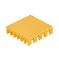 thumbnail image 4 of Uxcell 19x19x5mm Aluminum Heatsink Electronic Radiators for MOS IC Chip Gold Tone 5 Pack, 4 of 5