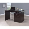 thumbnail image 2 of Irving 2-drawer Office Desk with Cabinet Cappuccino, 2 of 5