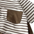 thumbnail image 6 of WRKEKC Boys Summer Casual Outfits Thin Striped Short Sleeve Side Pocket T Shirt and Casual Shorts Set for 0-10 Years, 6 of 7