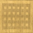thumbnail image 1 of Ahgly Company Indoor Square Checkered Brown Modern Area Rugs, 4' Square, 1 of 4