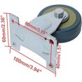 thumbnail image 3 of HSHDLDF 2 Pcs Roulettes de Roulette en Caoutchouc Robustes de 4 Pouces, Rigides, Antidérapantes, Pivotantes, pour Dessus, 3 of 3