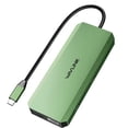 thumbnail image 1 of Estación de acoplamiento USB C WAVLINK con doble monitor de 13 puertos, color verde, 1 of 9