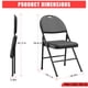thumbnail image 3 of Yeshouse Sillas plegables (paquete de 2, 4 o 6) con cojín de piel sintética, capacidad de 159 kg, estructura de metal y almohadillas antideslizantes, portátiles y apilables para hogar y eventos, 3 of 8