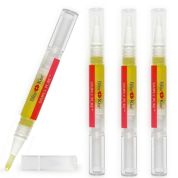 Bolígrafos para cutículas con aceite para uñas Bliss Kiss, sin fragancia, con vitamina E