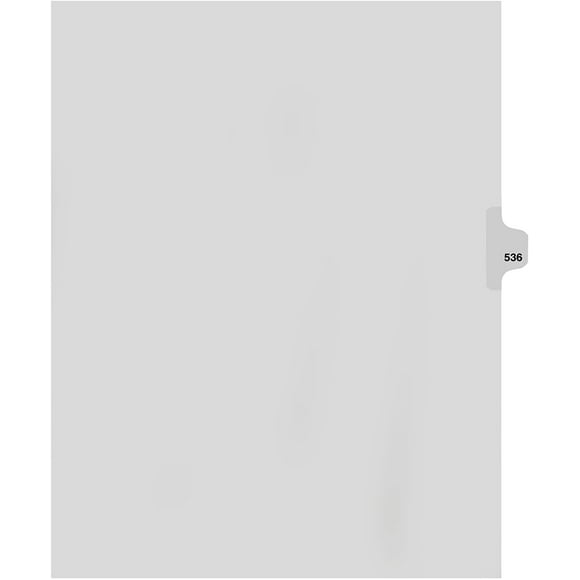 Kleer-Fax Format Lettre 1/25e Languette Latérale Numérotée Individuellement Diviseurs d'Index, Pack de 25, Blanc (89536)