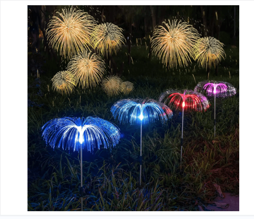 Upgraded Solar Garden Lights Outdoor 5 Pack, 7 Color Changing