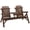 Brown 103, variant on 3-Seater Wooden Porch Swing with Folding Coffee Table and Cup Holders, Natural Wood Patio Swing Bench for Garden, 440lbs Capacity