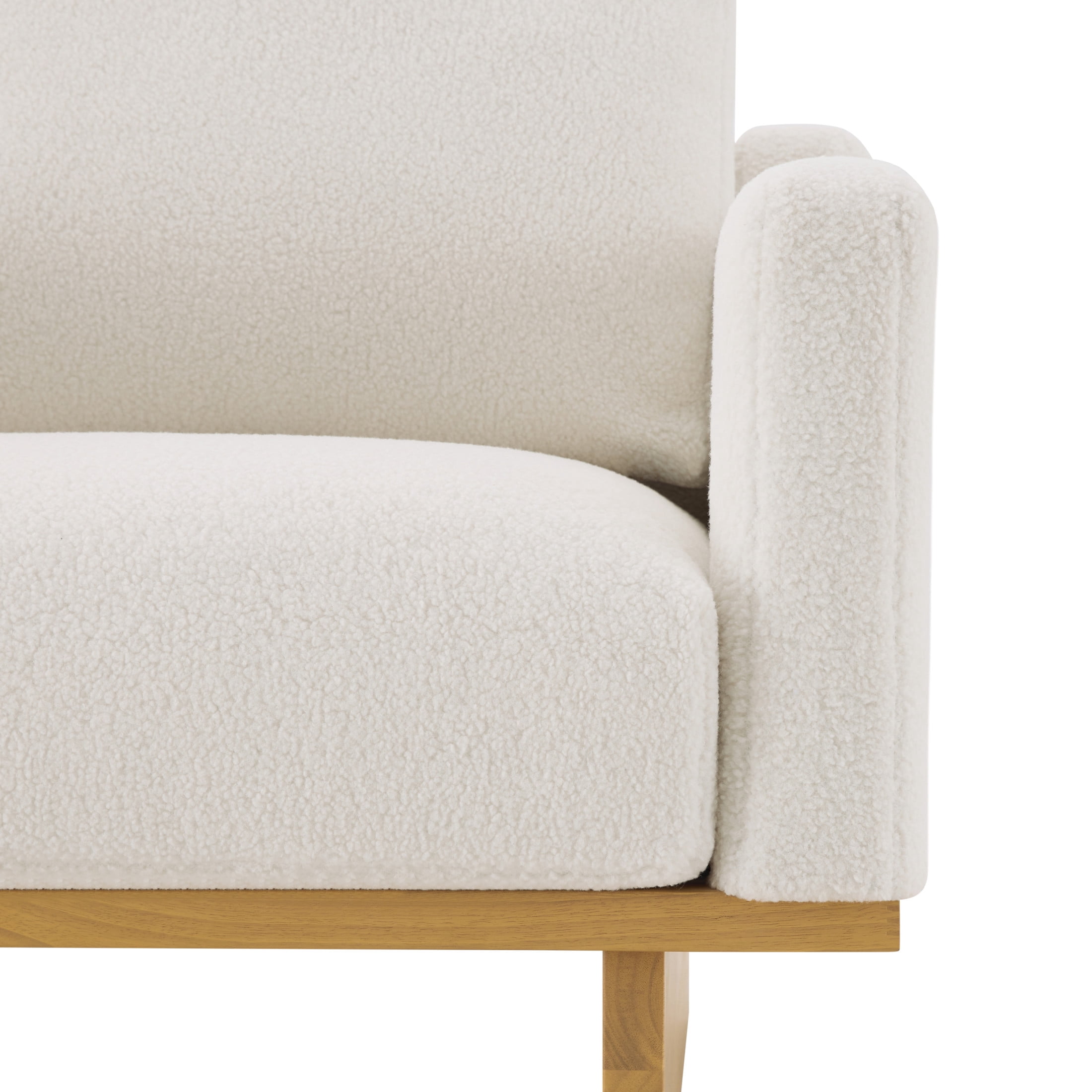Christopher Knight Home Modern Minimalist Accent Chair, Solid Wood Frame with Soft Cushions, White