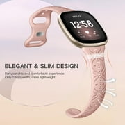 Comvin 6 Pack Bands for Fitbit Versa 4/Versa 3/Sense 2/Sense Band,Stylish Hollow-out Breathable Bracelet Strap for Women Men