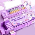 thumbnail image 1 of Estuches para lápices Material Escolar Unicornio Kawaii Estuche Papelería Útiles escolares Trousse Scolaire Caja de bolígrafo multifunción linda hola suerte unisex, 1 of 2