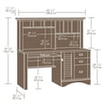 thumbnail image 5 of Pemberly Row Computer Desk with Hutch in Antiqued White, 5 of 5