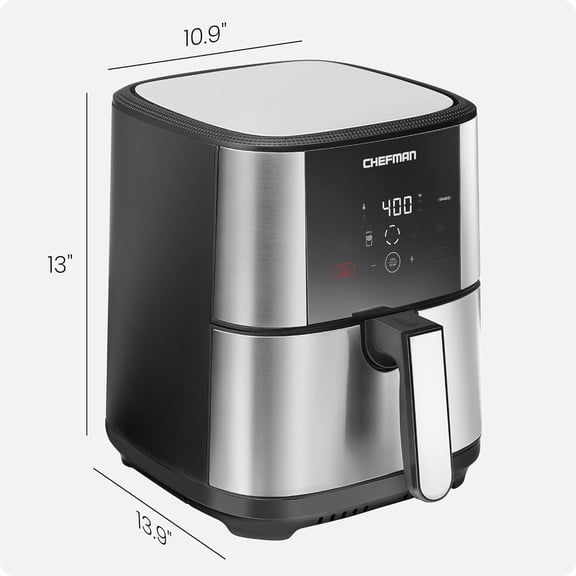 TurboFry Touch Air Fryer, Large 5-Quart Family Size, One Touch Digital Control Presets