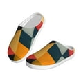 thumbnail image 2 of Kdxio Geometric Cube Pattern Art Women's Men's Slippers Plush Slip-On House Slipper for Winter Indoor Soft Cushion Non-slip Fluffy Slides Slippers-11, 2 of 7