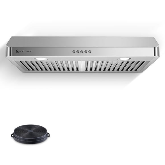 Campana extractora AMZCHEF para debajo del gabinete, 30 cm, 750 m³/h, acero inoxidable