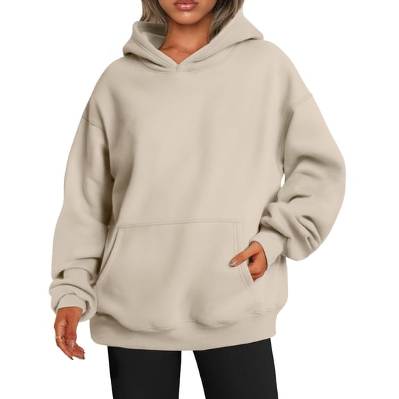 Womens Oversized Sweatshirt Hoodie Pullover Fleece Sweaters Long Sleeve Winter Fall Outfits Fashion Y2k Clothes Tops