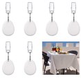 thumbnail image 4 of Yuarrent Clip de pesas para mantel de 6 piezas, Clips para mantel de alta resistencia, abrazadera con hebilla, accesorio para fiesta de Picnic, hogar, Mostrada Oval Yuarrent HA069389-02B, 4 of 6