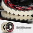 thumbnail image 6 of SHALL 6-Pack Felt Flap Disc Abrasives 4-1/2" x 7/8" Arbor, Wool Polishing Buffing Wheel Pad for Angle Grinder, 6 of 7