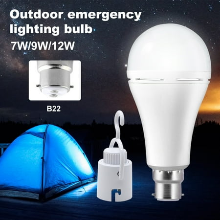 

7W/ 9W/ 12W LED Bulb Rechargeable LED Light Bulbs with Battery Backup Outdoor Emergency Lighting Bulb with Hook