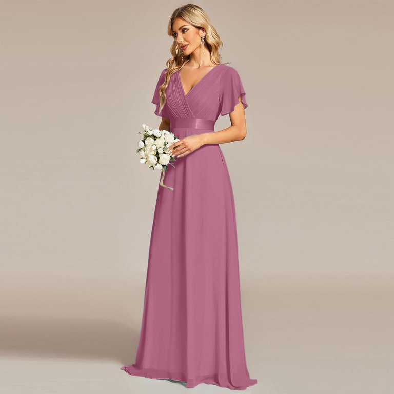 Pink Wedding Guest Dress Elegant Women's Formal Dress V Neck Flowy Chiffon Gown for Wedding Party Evening Occasion Casual Date Spring Summer Fall S Chiffon Women's Formal Dress - Walmart.com Pink Wedding Guest Dress Elegant Women's Formal Dress V Neck Flowy Chiffon Gown for Wedding Party Evening Occasion Casual Date Spring Summer Fall S Chiffon Women's Formal Dress - Walmart.com