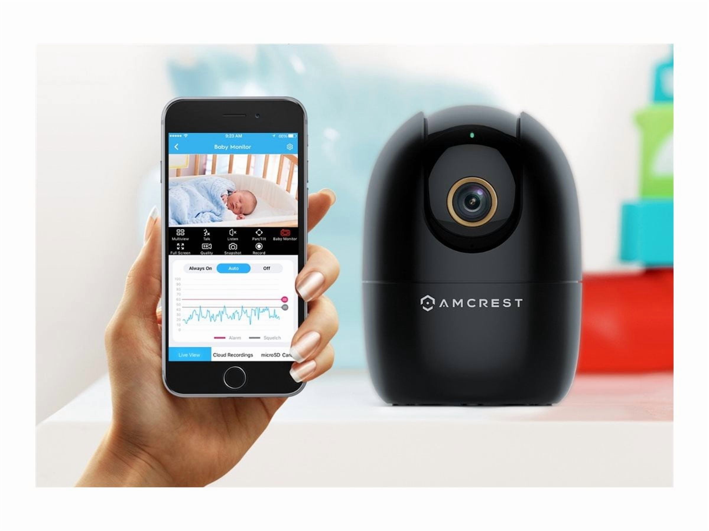 Amcrest 4MP WiFi Camera Indoor, Dog Camera, Sound & Baby Monitor, Human & Pet Detection, Motion-Tracking, w/ 2-Way Audio, Pan/Tilt Wireless IP Camera, Night Vision, Smart Home ASH41-B