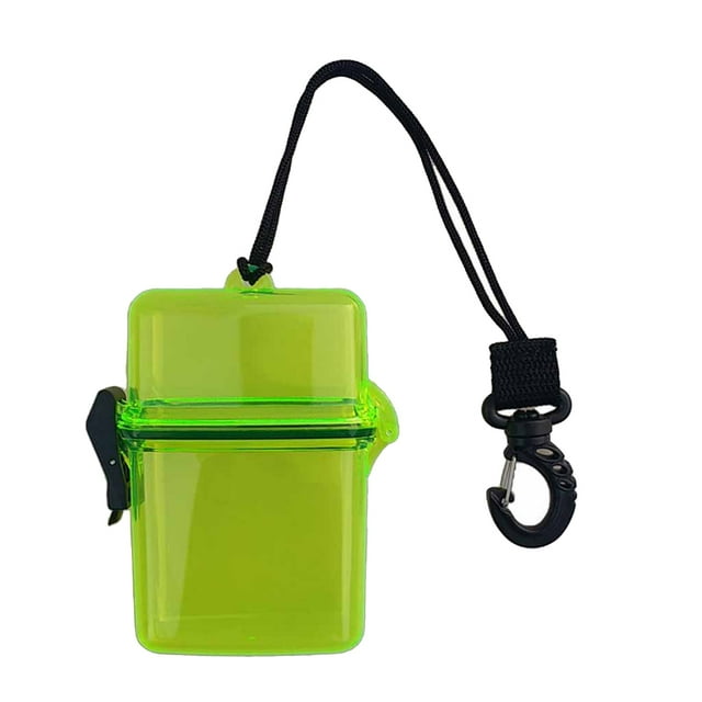 Estuche y cordón para almacenamiento de contenedores de caja a prueba de agua, clip de presión giratorio para Amarillo transparente kusrkot Contenedor a prueba de agua