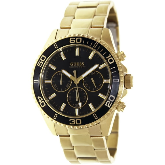 Guess Men's U0170G2 Black Stainless-Steel Analog Quartz Watch