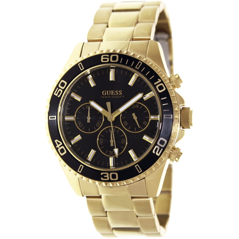 GUESS Gold Stainless Steel Quartz Chronograph Watch Black Dial Guess Men main image 3
