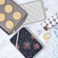 thumbnail image 5 of Yayeee Pot Holders Kitchen Heat Resistant with Pockets 7"x9.8" Cotton Oven Cooking Hot Pads, Red and White Fireworks Pattern, 5 of 7