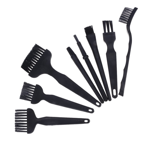 Kit de 8 cepillos de limpieza para reparación de PCB, pasta fundente, circuito de placa base, cepillo antiestático, herramienta de reparación de teléfonos móviles (negro)